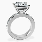 Platinum Alfreda Half Eternity Lab Diamond Ring side right image one