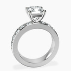 Platinum Alfreda Half Eternity Lab Diamond Ring side right image one