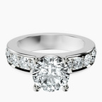Platinum Alfreda Half Eternity Lab Diamond Ring front image