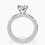 Platinum Alfreda Half Eternity Lab Diamond Ring side right image one