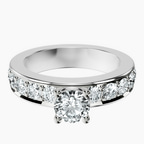 18kt White Gold Alfreda Half Eternity Lab Diamond Ring front image