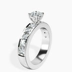 18kt White Gold Alfreda Half Eternity Lab Diamond Ring standing product image one