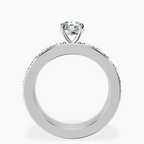 18kt White Gold Alfreda Half Eternity Lab Diamond Ring side right image one