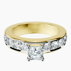 18kt Yellow Gold Alfreda Half Eternity Lab Diamond Ring front image