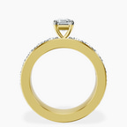 18kt Yellow Gold Alfreda Half Eternity Lab Diamond Ring side right image one