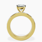 9ct Yellow Gold Alfreda Half Eternity Lab Diamond Ring side right image one