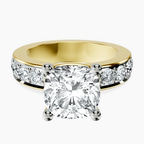 14kt Yellow Gold Alfreda Half Eternity Lab Diamond Ring front image