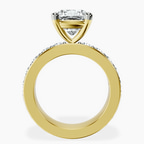 14kt Yellow Gold Alfreda Half Eternity Lab Diamond Ring side right image one