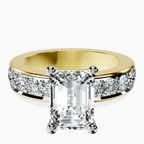 18kt Yellow Gold Alfreda Half Eternity Lab Diamond Ring front image