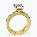 18kt Yellow Gold Alfreda Half Eternity Lab Diamond Ring side right image one