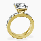 18kt Yellow Gold Alfreda Half Eternity Lab Diamond Ring side right image one