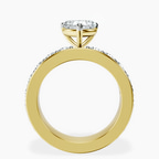 14kt Yellow Gold Alfreda Half Eternity Lab Diamond Ring side right image one