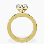 18kt Yellow Gold Alfreda Half Eternity Lab Diamond Ring side right image one