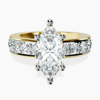 9ct Yellow Gold Alfreda Half Eternity Lab Diamond Ring front image