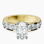 18kt Yellow Gold Alfreda Half Eternity Lab Diamond Ring front image