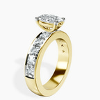 18kt Yellow Gold Alfreda Half Eternity Lab Diamond Ring standing product image one
