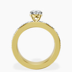 18kt Yellow Gold Alfreda Half Eternity Lab Diamond Ring side right image one