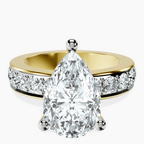 18kt Yellow Gold Alfreda Half Eternity Lab Diamond Ring front image