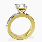 18kt Yellow Gold Alfreda Half Eternity Lab Diamond Ring side right image one