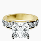 10kt Yellow Gold Alfreda Half Eternity Lab Diamond Ring front image