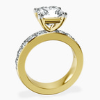 10kt Yellow Gold Alfreda Half Eternity Lab Diamond Ring side right image one