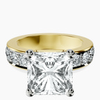 14kt Yellow Gold Alfreda Half Eternity Lab Diamond Ring front image