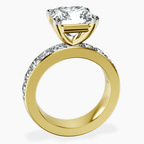 14kt Yellow Gold Alfreda Half Eternity Lab Diamond Ring side right image one