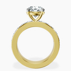 2.82 ct. round Alfreda Half Eternity Ring in 10kt yellow gold side right image one