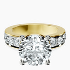 18kt Yellow Gold Alfreda Half Eternity Lab Diamond Ring front image