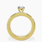 18kt Yellow Gold Alfreda Half Eternity Lab Diamond Ring side right image one