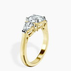 14kt Yellow Gold Winnie Harlow Three stone Side Pear Lab Diamond Ring standing product image one
