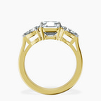 14kt Yellow Gold Winnie Harlow Three stone Side Pear Lab Diamond Ring side right image one
