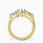 2.23 ct. heart Della Side Pear Ring in 10kt yellow gold side right image one