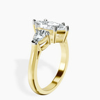 14kt Yellow Gold Winnie Harlow Three stone Side Pear Lab Diamond Ring standing product image one