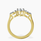 14kt Yellow Gold Winnie Harlow Three stone Side Pear Lab Diamond Ring side right image one