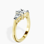 10kt Yellow Gold Winnie Harlow Three stone Side Pear Lab Diamond Ring standing product image one