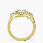 10kt Yellow Gold Winnie Harlow Three stone Side Pear Lab Diamond Ring side right image one