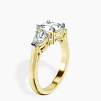 14kt Yellow Gold Winnie Harlow Three stone Side Pear Lab Diamond Ring standing product image one