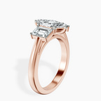 2.92 ct. marquise Lauren Side Emerald Ring in 18kt rose gold standing product image one