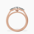 2.92 ct. marquise Lauren Side Emerald Ring in 18kt rose gold side right image one