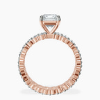 9ct Rose Gold Celeste Side Oval Lab Diamond Eternity Ring side right image one