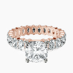 14ct Rose Gold Celeste Side Oval Lab Diamond Eternity Ring front image