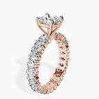 14ct Rose Gold Celeste Side Oval Lab Diamond Eternity Ring standing product image one