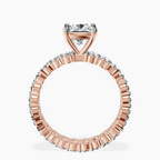 14ct Rose Gold Celeste Side Oval Lab Diamond Eternity Ring side right image one