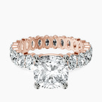 18kt Rose Gold Celeste Side Oval Lab Diamond Eternity Ring front image