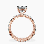 18kt Rose Gold Celeste Side Oval Lab Diamond Eternity Ring side right image one