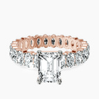 18kt Rose Gold Celeste Side Oval Lab Diamond Eternity Ring front image
