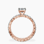 18kt Rose Gold Celeste Side Oval Lab Diamond Eternity Ring side right image one