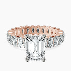 18ct Rose Gold Celeste Side Oval Lab Diamond Eternity Ring front image