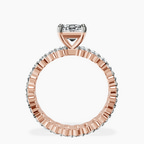 18ct Rose Gold Celeste Side Oval Lab Diamond Eternity Ring side right image one